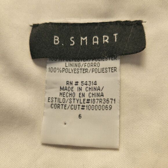 B. Smart V-Neck Brown Cream Floral Dress Size 6 - Picture 11 of 11